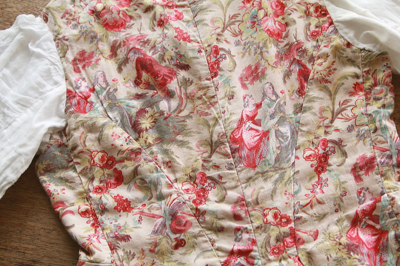 トワルドジュイのジャケット　フランス　アンティークストリュフ