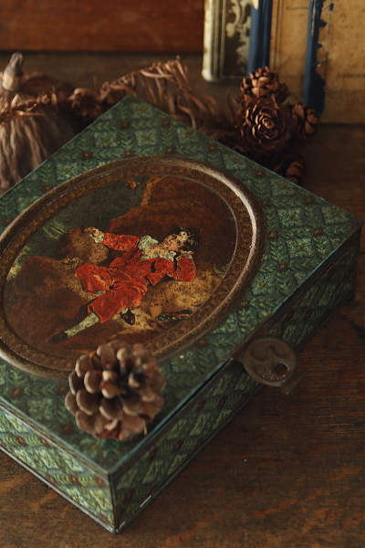 the red boyのビスケット缶　huntry and palmers イギリス　アンティークストリュフ 20250821