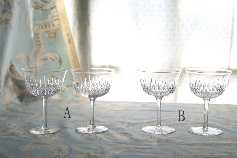 カットクリスタルシャンパングラス　thomas webb イギリス アンティークストリュフ