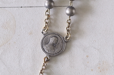 シルバービーズロザリオ　アンティークストリュフ