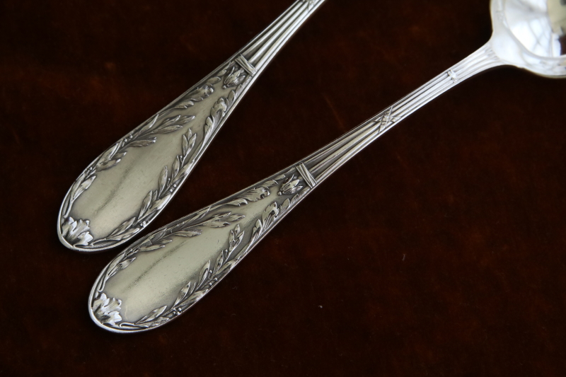 オリーブのテーブルスプーン＆フォーク　フランス　アンティークストリュフ