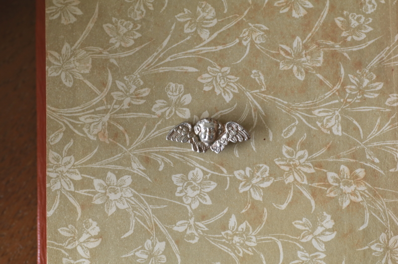 ヴィクトリアンシルバーチェラブオーナメント　ヨーロッパ　アンティークストリュフ