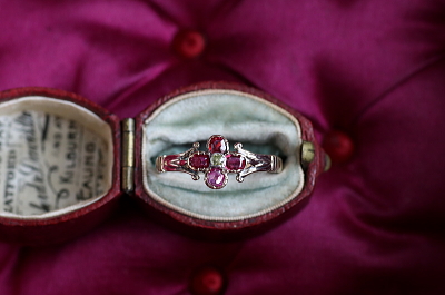 ルビー&ダイヤモンドリング　ヴィクトリアンリング　ジョージアンリング　指輪　アンティークジュエリー　ヴィンテージアクセサリー　イギリス　フランス　ヨーロッパ　アンティークストリュフ 20251212