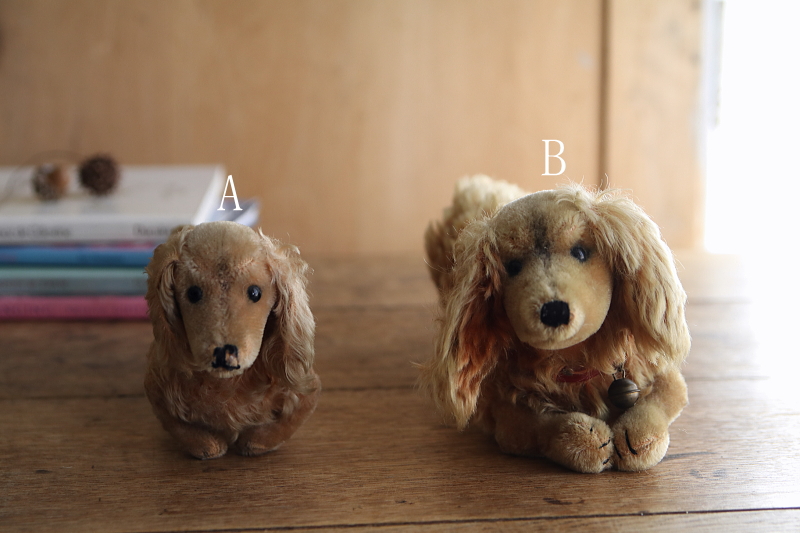 Steiffのダックスフンド　waldi ドイツ　アンティークストリュフ