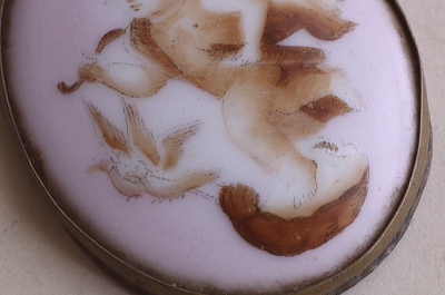 天使のポーセリンミニアチュール　ヨーロッパ　アンティークストリュフ