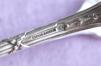 オリーブの小枝のトング　モノグラム　cailar bayard フランス　アンティークストリュフ