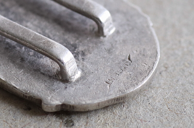 ルルドの聖母のシルバーメダイ　フランス アンティークストリュフ