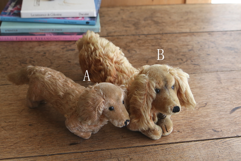 Steiffのダックスフンド　waldi ドイツ　アンティークストリュフ