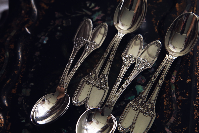 アンピールスタイルのティースプーン　BOULENGER　フランス　ブーランジェ　アンティークストリュフ