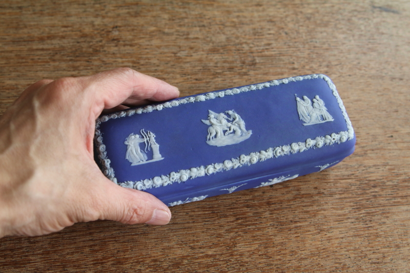 アンティークウエッジウッド　ジャスパートリンケットボックス　wedgwood　アンティークストリュフ