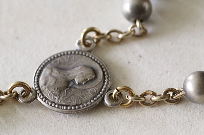 シルバービーズロザリオ　アンティークストリュフ