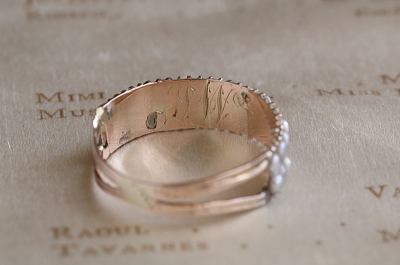 ジョージアンシードパールリング　イギリス アンティークストリュフ