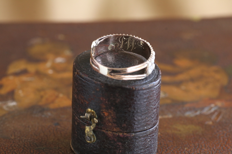 ジョージアンシードパールリング　イギリス アンティークストリュフ