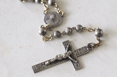 シルバービーズロザリオ　アンティークストリュフ