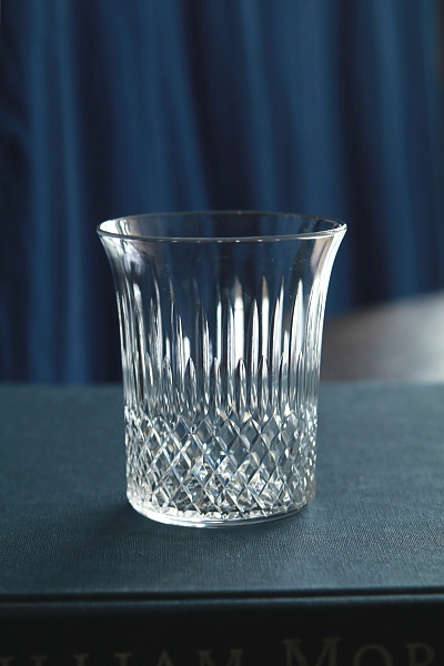カットクリスタルショートタンブラー　イギリス　アンティークストリュフ