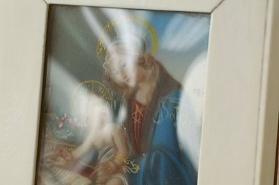 アイボリーミニアチュール　書物の聖母　ボッティチェッリ　イタリア　アンティークストリュフ