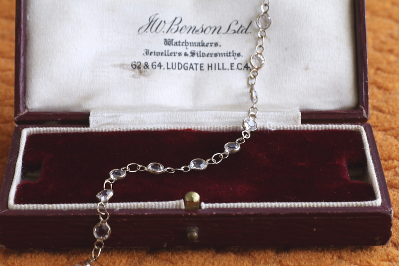 カットペーストシルバーブレスレット　ヨーロッパ　アンティークストリュフ