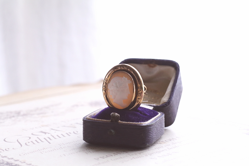 ヴィクトリアンシェルカメオ　神々の肖像　イギリス