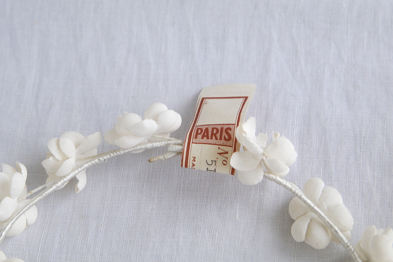 布花のティアラ　ウエディング　フランス　アンティークストリュフ