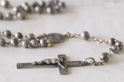 シルバービーズロザリオ　アンティークストリュフ