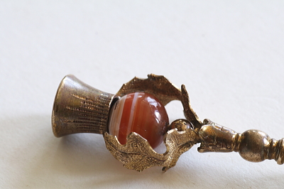 バンデットアゲート　アザミのペーパーナイフ　スコットランド　アンティークストリュフ