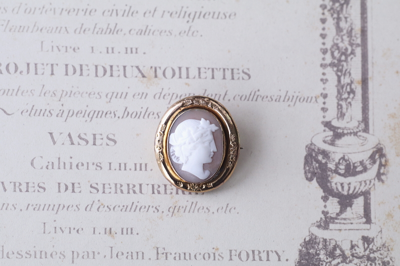 ヴィクトリアンシェルカメオ　神々の肖像　イギリス