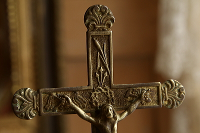 真鍮の磔刑のイエス像　フランス アンティークストリュフ 20251224