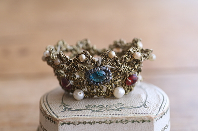 聖母マリア像のレースの冠　フランス　アンティークストリュフ