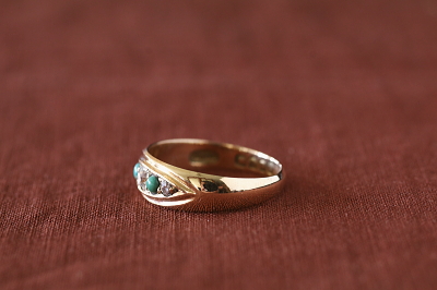 オールドマインカットダイヤ　ターコイズ　ジプシーリング　イギリス　アンティークストリュフ