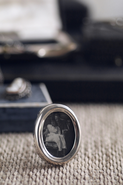 スターリングシルバー ミニフォトスタンド ヴィクトリアン イギリス