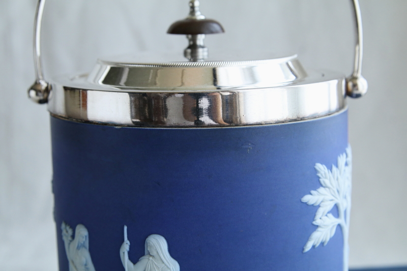 アンティークジャスパー　ビスケットバレル　wedgwood ウエッジウッド　イギリス　アンティークストリュフ
