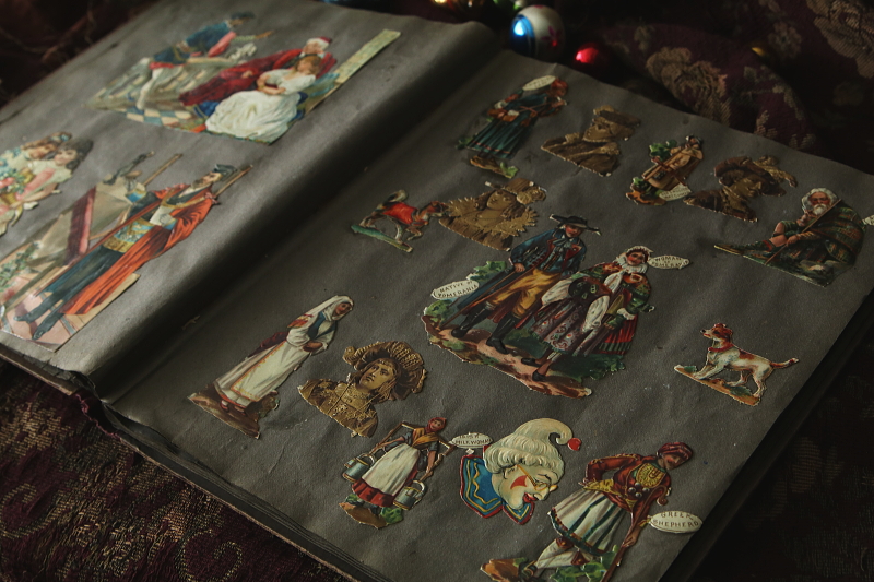 ヴィクトリアンスクラップブック　イギリス　デコパージュ アンティークストリュフ