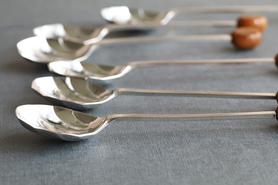 コーヒービーンズスプーンセット　イギリス アンティークストリュフ