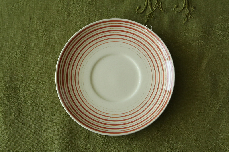 クレヨンライン　スープカップソーサー　ピンク　イギリス　susie cooper アンティークストリュフ