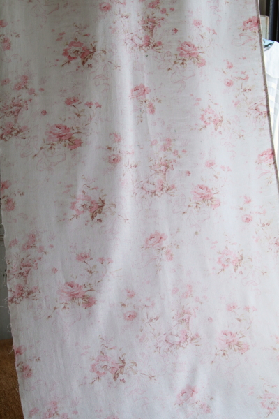 薔薇のブーケ　フレンチコットンファブリック　フランス　アンティークストリュフ 20250717