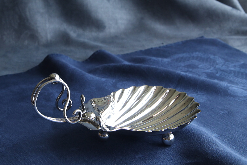 シェル型ソープディッシュ　mappinandwebb イギリス　アンティークストリュフ