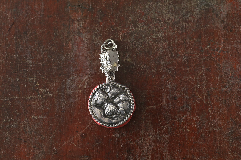 エンジェルヘッズ　シルバーピンクッション　ジョシュア・レイノルズ　アンティークストリュフ