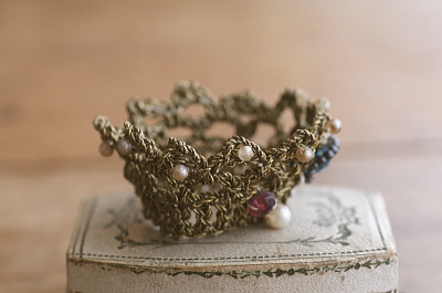 聖母マリア像のレースの冠　フランス　アンティークストリュフ