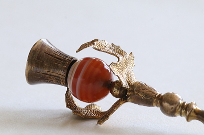 バンデットアゲート　アザミのペーパーナイフ　スコットランド　アンティークストリュフ