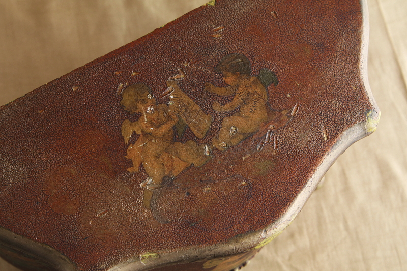 ミニチュア家具のトリンケットボックス　天使　妖精　フランス アンティークストリュフ