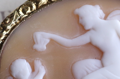 ヴィクトリアンシェルカメオ　神々の肖像　イギリス