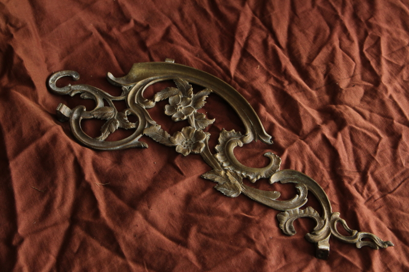 アンティークブロンズオーナメント　蔓薔薇　フランス