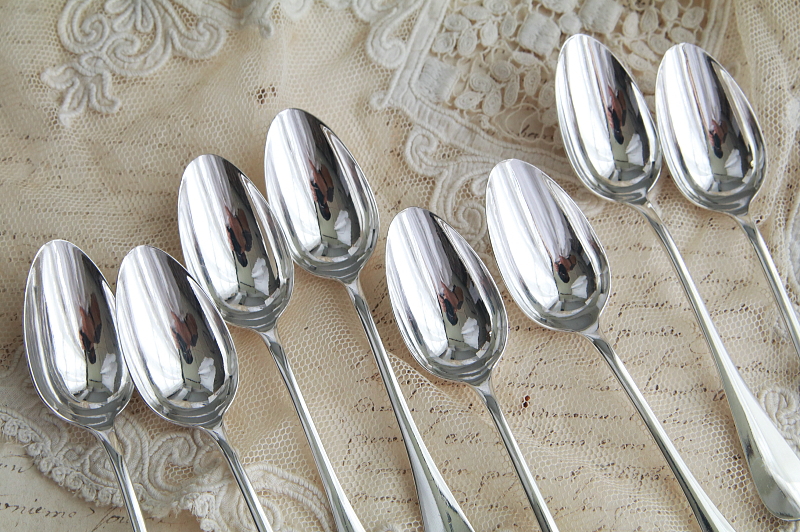 クリストフル Christofle 花のモノグラムティースプーン フランス