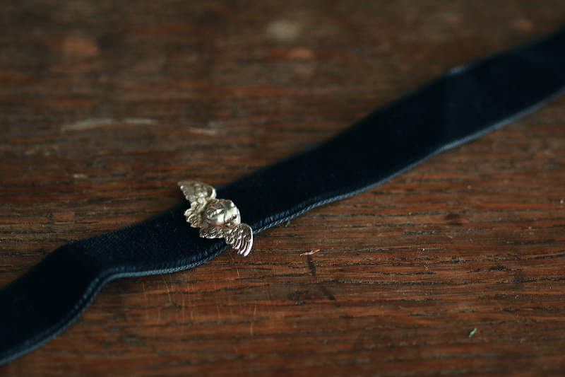 ヴィクトリアンシルバーチェラブオーナメント　ヨーロッパ　アンティークストリュフ