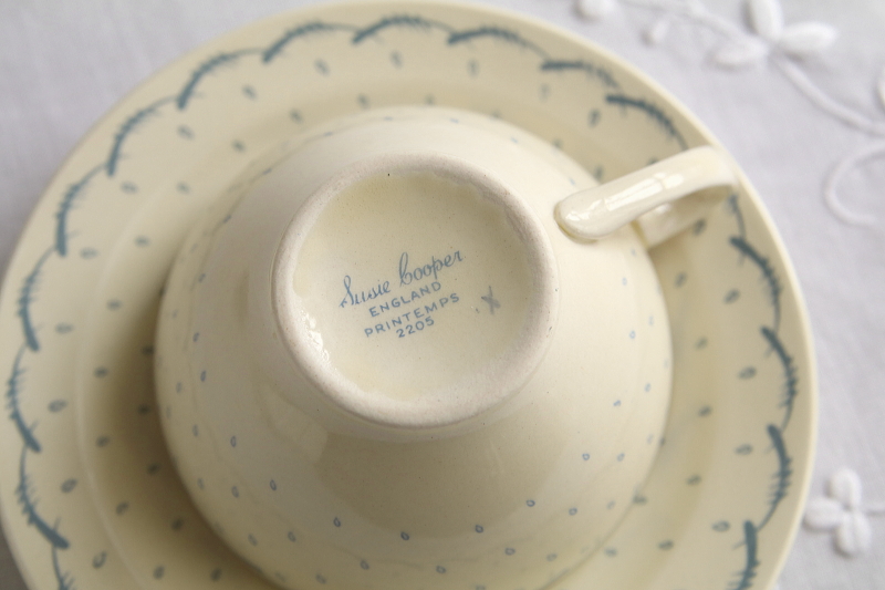 susie cooper スージークーパー　プランタン　ティーカップ　ティートリオ　イギリス　アンティークストリュフ