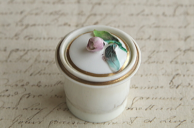 ハンドペイントインクウェル　ヴィクトリアン　イギリス アンティークストリュフ