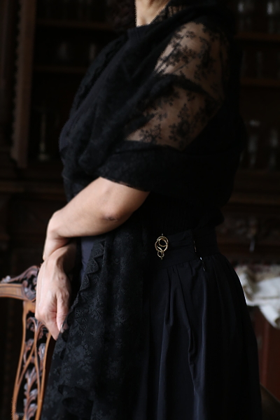 ヴィクトリアンラヴァーズノット　シャトレーン　ブローチ　イギリス　フランス　アンティークストリュフ