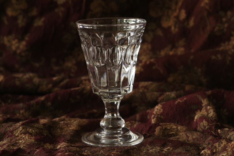 プレスガラスゴブレット　Victorian アンティークストリュフ 20250903