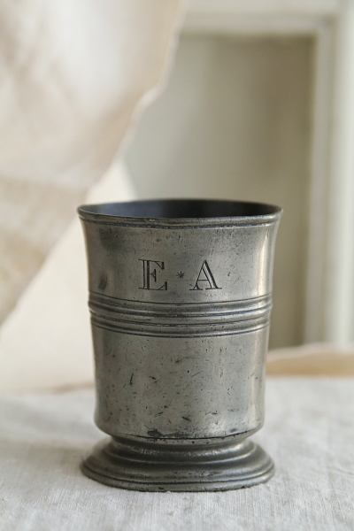 1/2PINT ピューターゴブレット　イギリス アンティークストリュフ