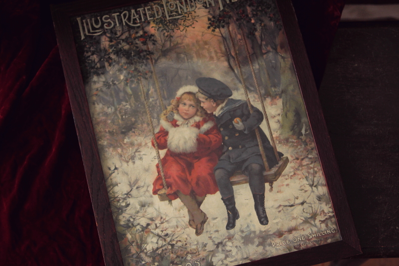 アンティーク額装プリント　illustrated on london 雑誌　新聞　イギリス